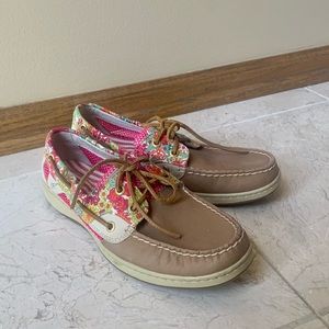 LIKE NEW Sperry Bluefish Liberty Floral Boat Shoe
